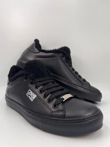 Zapatos de hombre Cavalli Class EU 42 cuero negro lujo / zapatillas sale comfort low - Imagen 1 de 11