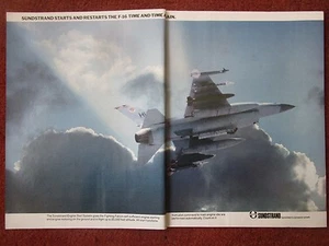 81-82 PUB SUNDSTRAND AEROSPACE US AIR FORCE F-16 ENGINE START SYSTEM ORIGINAL AD - Picture 1 of 1