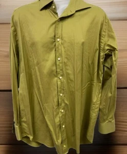 TailorByrd Mens long sleeve Olive Green button down dress shirt Size XXL - Picture 1 of 7