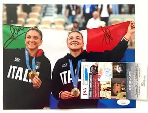 JASMINE PAOLINI SARA ERRANI SIGNED 8X10 PHOTO 2024 OLYMPICS GOLD MEDAL ITALY JSA - Picture 1 of 1