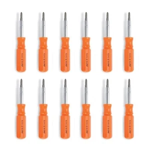 Lutz 6-in-One Pocket Size Orange Screwdriver, 26030 (Pack of 12) - Picture 1 of 1