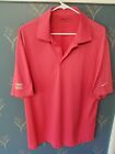 Nike Golf Fit Dry Body Mapping Polo Shirt SS Pink Logo 319698 Men’s Large