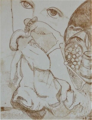 Maria Assumpció RAVENTOS (1930) PROBEDRUCK-Farbradierung: HOMMAGE A BRUEGEL - Bild 1 von 4