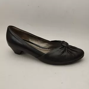 Gabor Court Shoes Womens 5 Brown Leather Pumps Low Heels Work Smart Formal - Picture 1 of 14