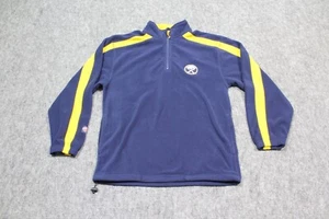 Vintage Buffalo Sabres Hockey Sweatshirt Mens Medium Blue 1/4 Zip NHL Majestic - Picture 1 of 22