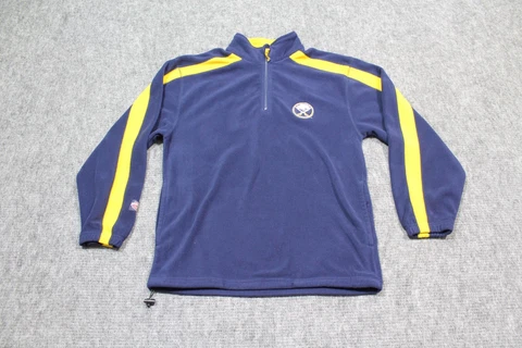 Buffalo Sabres Sweater Mens Medium Blue NHL Eastern Conference Hockey Sweatshirt Cover