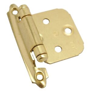 PAIR AMEROCK Variable Overlay Flush Cabinet Door Hinge Polished Brass CM7139-3