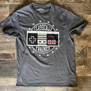 Nintendo Logo T-Shirt Gray Men's Size Large Nintendo Tee Classically Trained - Picture 1 of 5