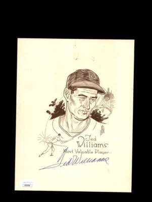 Ted Williams JSA Coa Signed  8x10 Photo 1950`s Vintage Autograph Red Sox - Image 1 of 2