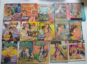 (MIX 2) Policiaco, Tierra Brava Yo Acuso mexican comic in Sephia color lot of 22 - Picture 1 of 11