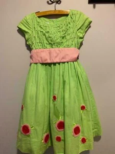 Talbots Kids Girls 4T Floral Holiday Front Tie Dress - FAST SHIPPING US SELLER - Picture 1 of 4