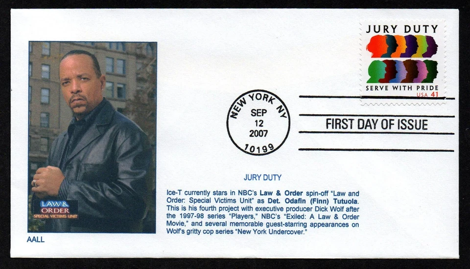 USA, SCOTT #4200, AALL FDC COVER JURY DUTY LAW & ORDER, DETECTIVE ODAFIN TUTUOLA - Image 1 of 1