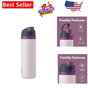 FreeSip 24 Unzen Isolierte Edelstahl Wasserflasche mit Strohhalm - Dreamy Field - Bild 1 von 9