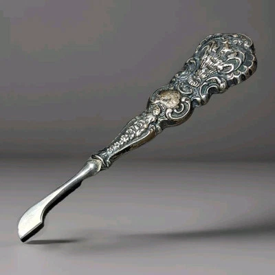 Raschietto di bellezza vintage con manico in argento sterling strumento - Immagine 1 di 4