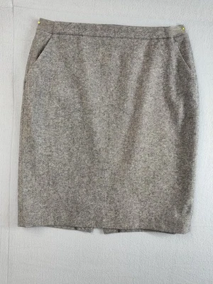 Falda Uniqlo Mujer XL Gris Mezcla Lana Moteado Tweed Lápiz Informal Carrera Oficina Foto 1 de 4