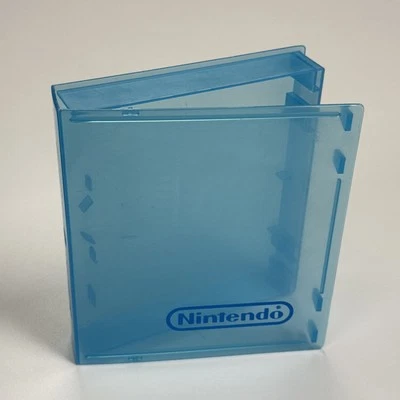 Vintage Nintendo NES Clamshell Case Clear Blue Storage Protector Logo OEM - Image 1 of 4