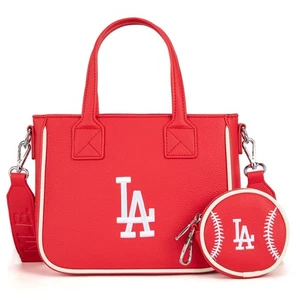 Los Angeles Dodgers Team Tote/Crossbody with Baseball Coin Pouch - Picture 1 of 11