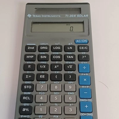 Texas Instruments TI-30X Calculator w/ Cover *Tested and Working* - Image 1 of 4