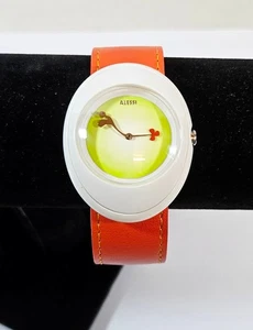 Alessi Millennium Jr Watch, AL20003 Orange Strap, Boxed, Unworn, RARE - Picture 1 of 21