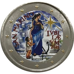 2 Euro San Marino 2025 Farbe Jubiläum Heiliges Jahr 2025 Pilger der Hoffnung - Bild 1 von 1