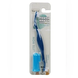 Pet Toothbrush and Finger Toothbrush. Soft Bristles. Oral Care For Pet. NEW - Picture 1 of 4
