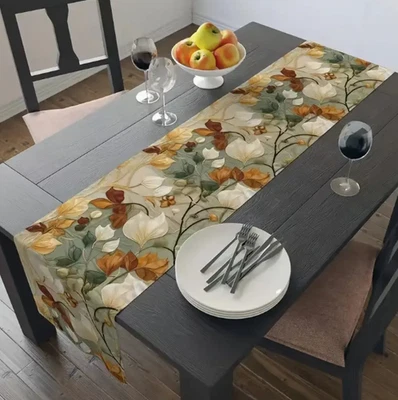 CORREDOR DE MESA - Otoño Colorido Rectángulo Tela Poliéster, Festival de la Cosecha de Otoño Foto 1 de 4