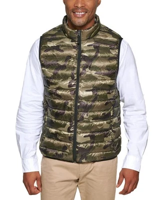 Chaleco chaqueta acolchada Club Room para hombre ajuste regular M M verde camuflaje Foto 1 de 2