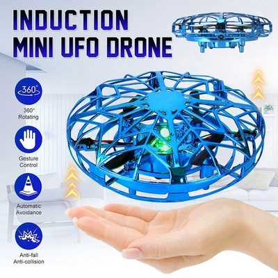 Mini Hand UFO Drohne Kinder Fiegender Spielzeug Quadcopter Induktions Flugzeuge - Bild 1 von 4