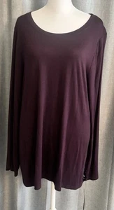 Apt. Blusa para mujer 9 nueva con etiquetas púrpura negra encaje espalda mangas largas - talla X-grande - Imagen 1 de 14