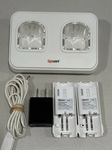 Dual Charging Station Dock Rechargeable Battery for Wii U Controller not tested - Picture 1 of 5
