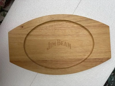 JIM BEAM Whiskey Bourbon Distillery Pine Wood Serving Tray 12 X 7” - Image 1 of 4