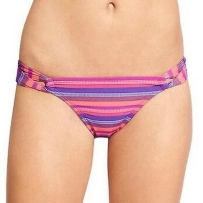 Parte inferior de bikini a rayas púrpura jazz lateral Athleta Tulum talla grande Foto 1 de 4