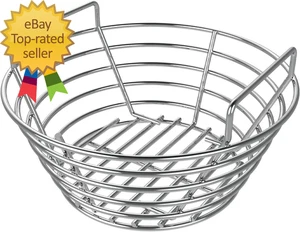 Panier à cendres au charbon en acier inoxydable pour petit grand gril à œufs vert Kamado Joe Cl - Photo 1/7