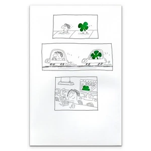Funny GOOD LUCK Card FOR ANYONE, Clover Follows by American Greetings +Envelope - Picture 1 of 4