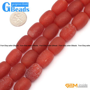 Column Agate Beads Jewelry Making Frosted Smooth Gemstone Spacer Beads 15”