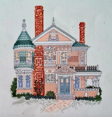 Victorian House Sarah Evans Queen Anne Turret Two Storey Cross Stitch Pattern - Image 1 of 2