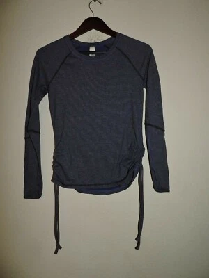 Lucy Tech Purple White Striped Women's Long Sleeve Active Top Shirt Size Small S - Image 1 of 3