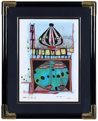 Friedensreich Hundertwasser 10001 Nights HOMO HUMUS Hand signed serigraph OOAK - Image 1 of 4