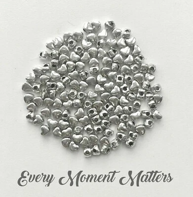 100 x Tibetan Silver HEART SPACER 4mm Beads Jewellery Findings LIMITED STOCK - Image 1 of 3