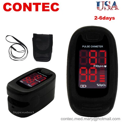 Finger Pulse Oximeter Heart Rate Blood Oxygen Saturation Monitor SpO2 PR Measure - Image 1 of 4