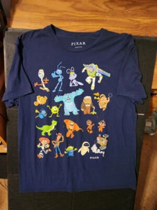 Disney Pixar Characters Large T-Shirt - Picture 1 of 6