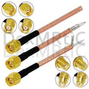 1PC SMA Wtyczka / Gniazdo / RP Gniazdo wtyczkowe RG316 Kabel Inny koniec Odsłonięty / Widelec Lutowanie 6" - Zdjęcie 1 z 14