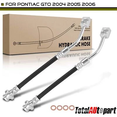 2x Manguera hidráulica de freno para Pontiac GTO 2004 2005 2006 exterior trasero izquierdo y derecho Foto 1 de 4