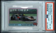 1984 PANINI GRAND PRIZE FORMULA 1 CARD SENNA TOLEMAN HART - PSA 6