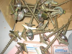 Eye Lags 1/4”x3” (200) 20 SPRING HOOKS & WIRE Acoustical DROP CEILING - Picture 1 of 3