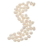 50 Pcs Thread Bead Pearl Beads Oval Large Hole Pearls Charm