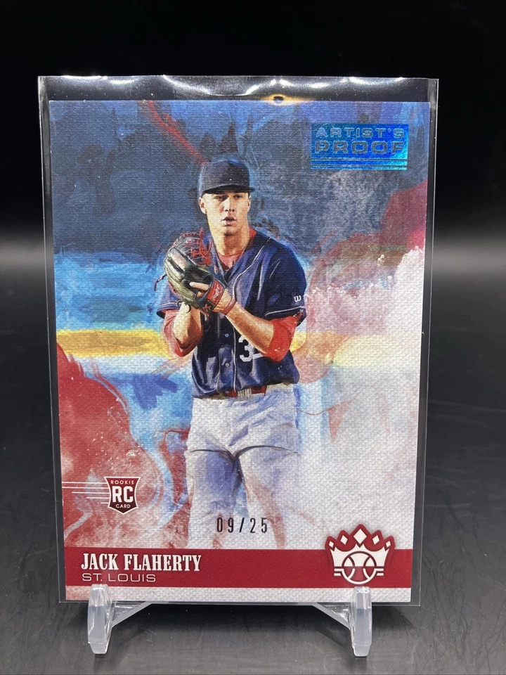 2018 Diamond Kings Jack Flaherty Artist's Proof Blue Rookie Card #124 Serial /25 - Image 1 of 3
