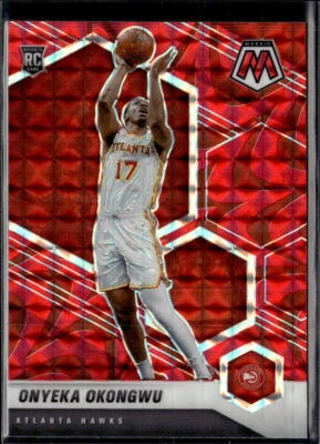 2020-21 Panini Mosaic #225 Onyeka Okongwu Mosaic Reactive Red Prizm Rookie Hawks - Image 1 of 2