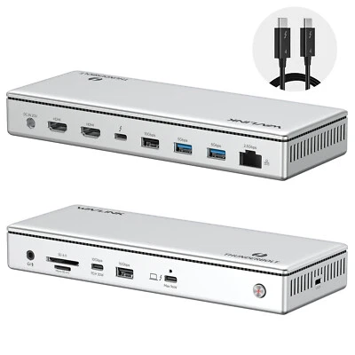 Thunderbolt 4 Dockingstation 13-in-1 Triple 4K Display 96W Laden 2.5G LAN 40Gbps - Bild 1 von 4