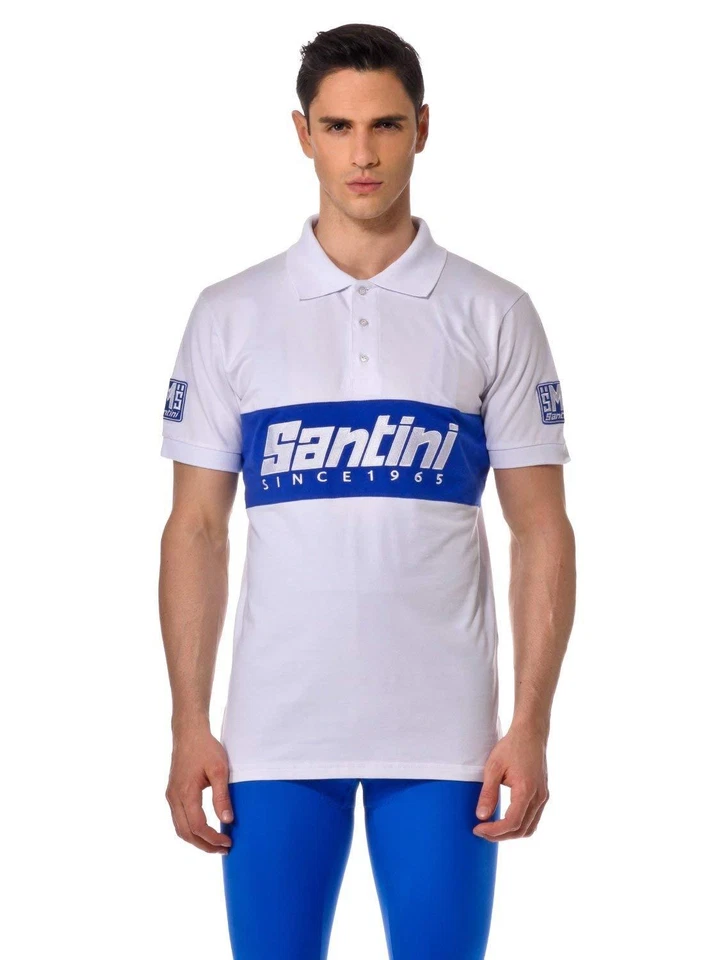 Santini Italy Polo shirt Cycling BNWT Size XL 100% Genuine RARE NEW Eroica - Image 1 of 1